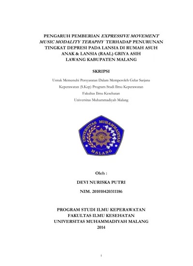 Top PDF Pengaruh Terapi Soft Music terhadap Depresi Pada Lansia - 123dok.com