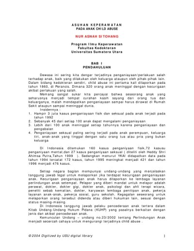 Kanker serviks dapat berdampak pada gangguan hubungan dengan pasangan serta isu seksual dan reproduksi di rumah sakit masalah seksualitas jarang diatasi . Asuhan Keperawatan Anak Dengan Child Abuse Docx