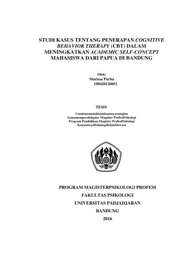 Berikut adalah beberapa contoh gangguan psikologis yang bisa ditangani . Cognitive Behavior Therapy Cbt Islami Pada Seorang Gadis Yang Menderita Insomnia Di Driyorejo Gresik