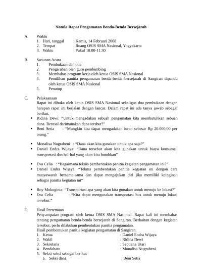 contoh pidato sambutan wali murid.terpaksa anak harus di ambil oleh gurunya. A 1 9 Buku Notula Rapat Wali Murid