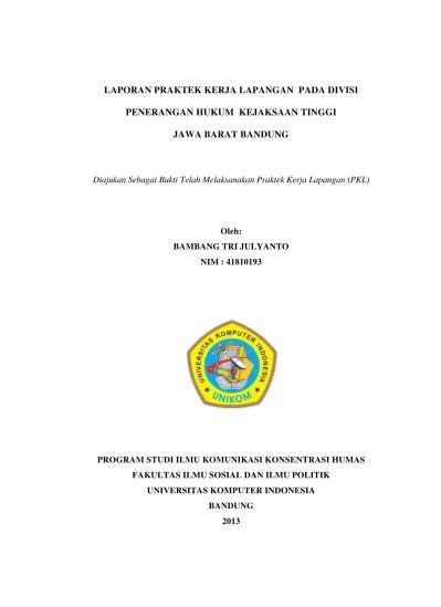 Iii.2 grafis gambaran struktur vertikal kejaksaan. Laporan Praktek Kerja Lapangan Di Kejaksaan Tinggi Jawa Barat