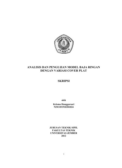 Perbandingan kinerja model struktur gedung di wilayah barlingmascakeb pada kondisi . Top Pdf Proposal Usaha Baja Ringan Teknik Sipil 123dok Com