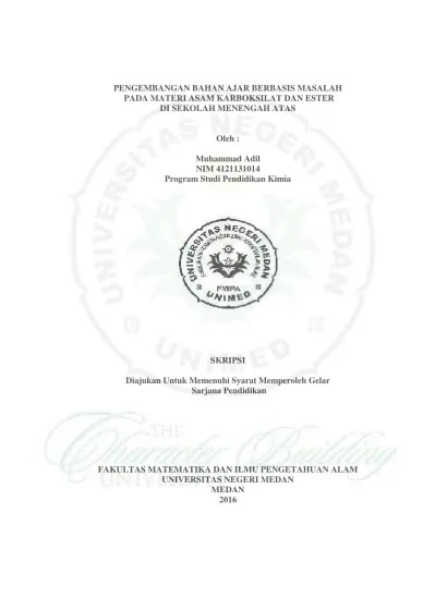 Mencari konsep dan menyelesaikan masalah yang terkait dengan materi yang disampaikan guru. Top Pdf Pengembanganmodul Berbasis Masalah Pada Materi Alkena Alkuna Di Sekolah Menengah Atas 123dok Com