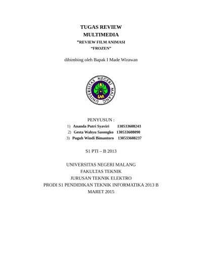 Contoh presentasi review film animasi