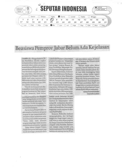 Biaya pendidikan tinggi dari pemprov untuk masyarakat jabar yang sedang menempuh . Beasiswa Pemprov Jabar Belum Ada Kejelasan