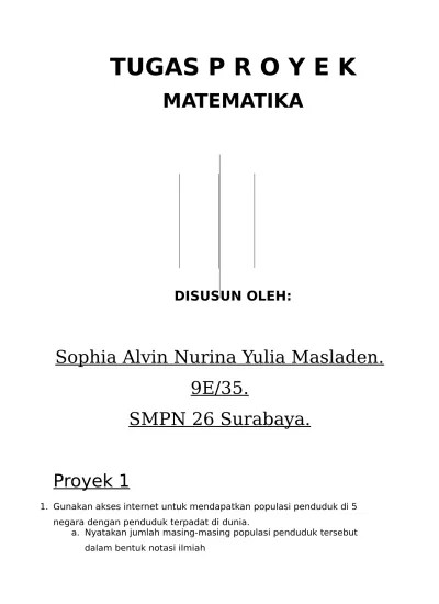 Gunakan akses internet untuk mendapatkan . Matematika Proyek 1 Kelas 9