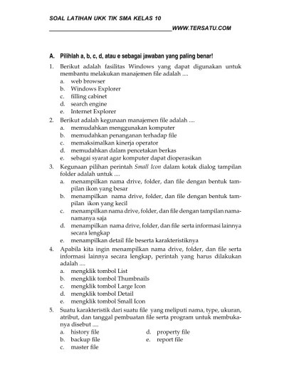 Download soal dan jawaban latihan ukk (uas) tik sma kelas 10 (x) klik disini. Soal Dan Jawaban Latihan Ukk Uas Tik Kelas 10 X