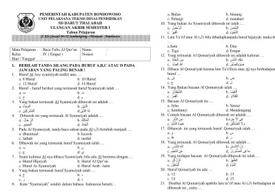 Kunci jawaban soal uts pjok kelas 4 sdn kota baru ! Top Pdf Uts 1 Penjaskes Kelas 4 123dok Com