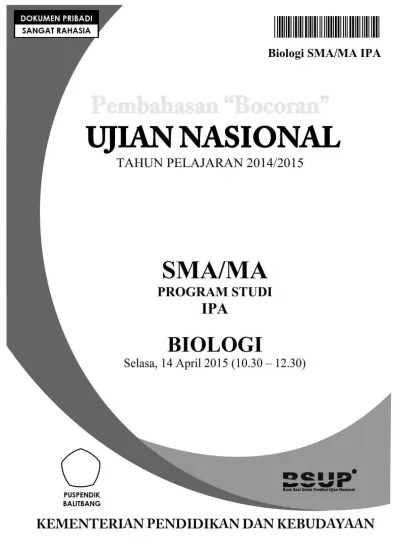 Soal dan pembahasan un biologi 2011 berilah tanda silang pada huruf a, b, c, d, atau e di. Top Pdf Soal Dan Pembahasan Biologi Sma 123dok Com