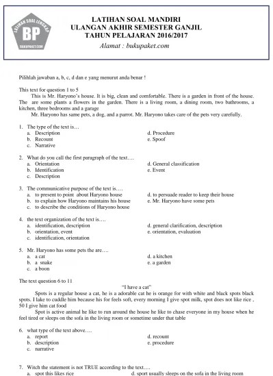 They are spring, summer, autumn, and winter 5. Top Pdf Soal Dan Jawaban Latihan Ukk Uas Bahasa Inggris Kelas 10 X 123dok Com