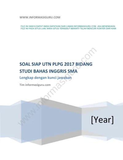 Kompetensi pedagogik guru biologi pasca sertifikasi berbasis uji. Top Pdf Kunci Jawaban Soal Utn Plpg 123dok Com