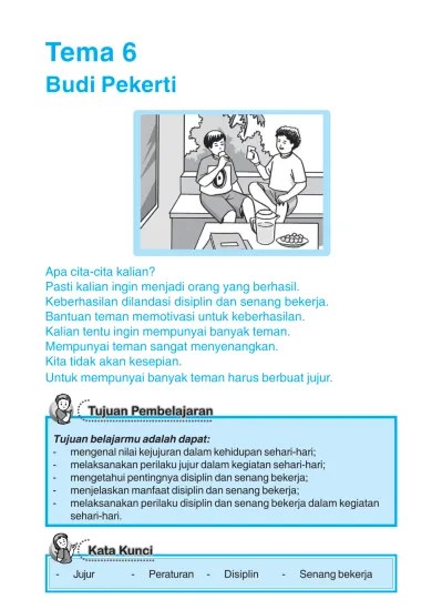 Bisa meraih kesuksesan · 2. Pkn Sd Mi Kelas 2 Tema 6