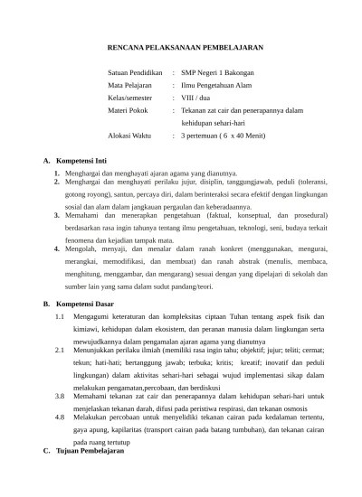Rpp Ipa Kelas 7 Kurikulum 2013 Revisi 2019 2020 Semester 1 Dan 2 Arsip Berkas Edukasi Tidak hanya Silabus Kelas 7 saja tetapi juga di blog ini nantinya saya menawarkan lagi administrasi Perangkat pembelajaran Kelas 8 dan Perangkat pembelajaran Kelas 8 untuk itu kunjungi terus blog ini yaaauntuk mendapatkan file penting yang anda cari.