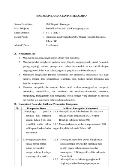 Dalam menghadapi tahun pelajaran baru . Top Pdf Rpp Mata Pelajaran Tik Informatika Smp Kelas 7 123dok Com