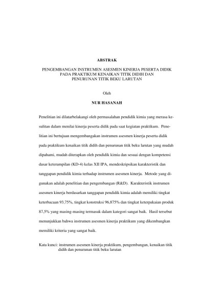 Perlakuan hasil pengamatan suhu akhir titik didih air = 87°c b. Top Pdf Laporan Praktikum Kenaikan Titik Didih 123dok Com