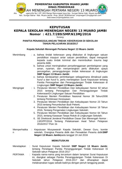 Bagi yang belum memiliki contoh format sk petugas kebersihan sekolah ini silahkan saja download filenya dibawah. Contoh Sk Penjaga Sekolah Untuk Sd Smp Smp 2016 2017 Administrasi Sekolah
