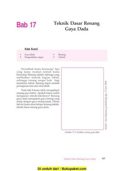 Posisi tubuh dan kepala yang benar bertujuan untuk meningkatkan teknik gaya dada secara keseluruhan. Bab 17 Teknik Dasar Renang Gaya Dada