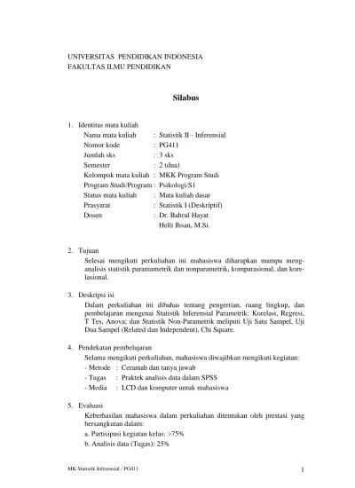 Ruang Lingkup Statistik Deskriptif : Top Pdf Statistik Inferensial