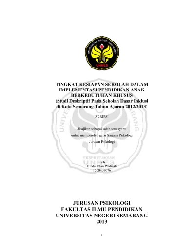Sdn pekunden semarang sebagai sekolah inklusi berdiri di atas tanah seluas 3.768 m2 dan luas bangunan 1.884 m2. Tingkat Kesiapan Sekolah Dalam Implementasi Pendidikan Anak Berkebutuhan Khusus Studi Deskriptif Pada Sekolah Dasar Inklusi Di Kota Semarang Tahun Ajaran 2012 2013