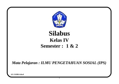 Contoh penilaian portofolio kelas 1 sd. Silabus Ips Sd Kelas 1 6 Ktsp Silabus Ips Sd 1 6 Examsworld Us Zip Ed