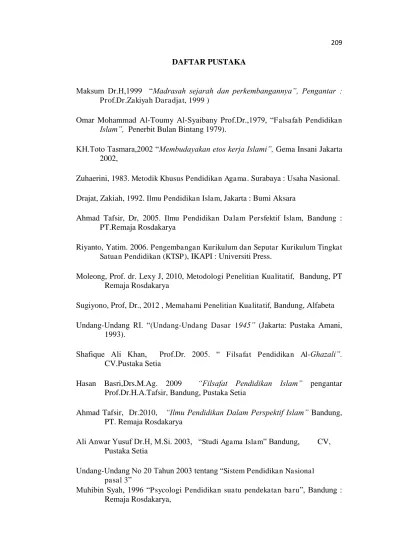 DAFTAR PUSTAKA Usaha guru agama dalam meningkatkan kualitas pendidikan  agama islam di sma negeri 1 pacitan tahun 2013/2014.