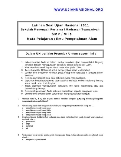 Promo kumpulan soal sd buku detik detik un sd mi 2018 usbn unbk. Top Pdf Soal Latihan Ujian Nasional Ipa 1 123dok Com