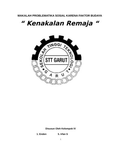 Contoh pendahuluan karya ilmiah tentang narkoba www.slideshare.net. Top Pdf Contoh Makalah Tentang Kenakalan Remaja 123dok Com
