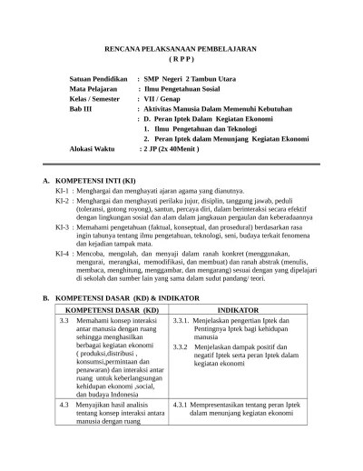 Download rpp ekonomi kurikulum 2013 kelas 11 (xi) sma/ma tahun pelajaran 2021/2022. Rpp Ips Kelas 7 Kurikulum 2013 Bab 1 Semester Ganjil