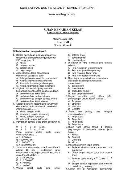 Soal uts/uas/ukk ips untuk kelas 8 · soal uts ips kelas 8 kurikulum 2013 · soal uas ips kelas 8 semester 1&2 ktsp · soal ukk ips kelas 8 semester 1&2 kurikulum . Soal Latihan Ukk Ips Smp Kelas 7
