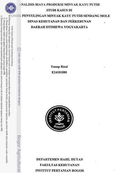 Top PDF ANALISIS BIAYA PENYULINGAN MINYAK GAHARU - 123dok.com