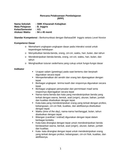 Untuk ungkapan terima kasih (thanking) yang lebih sopan/formal, kamu dapat menggunakan contoh di bawah ini: Rpp K13 Sd Smp Sma Smk Revisi B Inggris 1smk