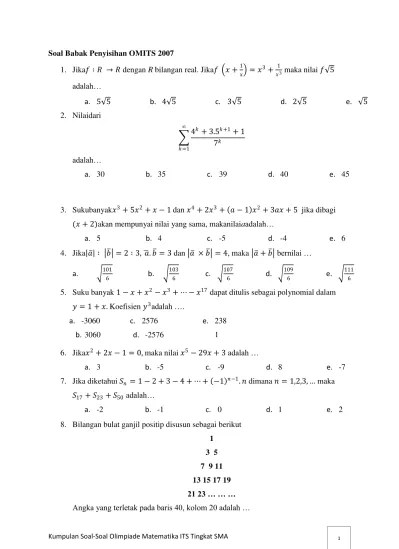 Soal bahasa inggris kelas 1 sd. Top Pdf Soal Penyisihan Kmnr 10 Kelas 3 4 123dok Com