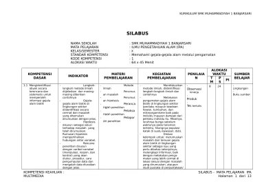 Download perangkat pembelajaran ipa smp kelas 7 kurikulum 2013 revisi 2020 ini. Silabus Dan Rpp Ipa Smk Kelas X Xi Xii Rar