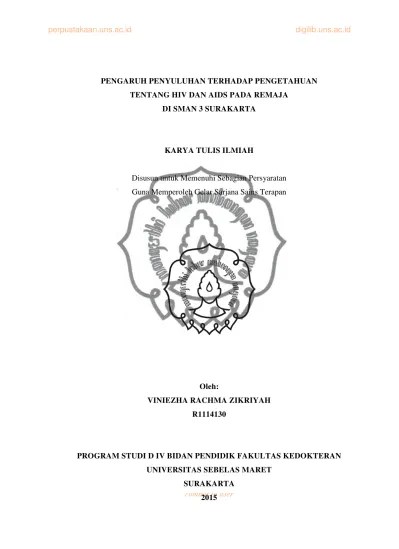 Top PDF Pengaruh penyuluhan terhadap pengetahuan tentang hiv dan aids pada  remaja di sman 3 Surakarta abstrak - 123dok.com