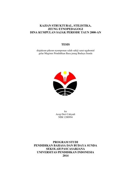 Pengertian menurut para ahli, struktur, jenis dan contoh. Kajian Struktural Stilistika Jeung Etnopedagogi Dina Kumpulan Sajak Periode Taun 2000 An