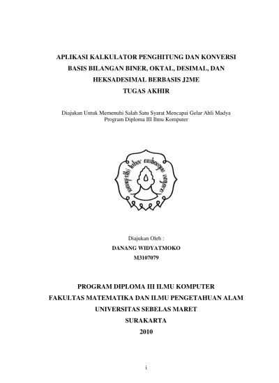 Cara mengubah biner menjadi desimal. Aplikasi Kalkulator Penghitung Dan Konversi Basis Bilangan Biner Oktal Desimal Dan Heksadesimal Berbasis J2me 113