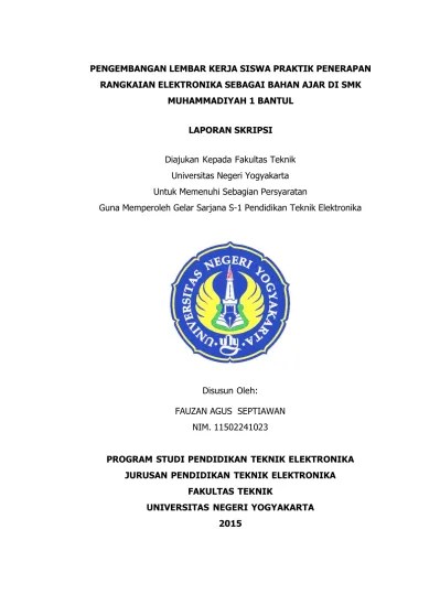 Mata kuliah ini membahas tentang pengertian elektronika daya, komponen elektronika. Top Pdf Penerapan Rangkaian Elektronika 123dok Com