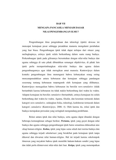 Makalah Pancasila Pengembangan Ilmu 1 Secara historis epistomologis Pancasila terbentuk dari akulturasi budaya yang telah berlangsung ratusan abad.
