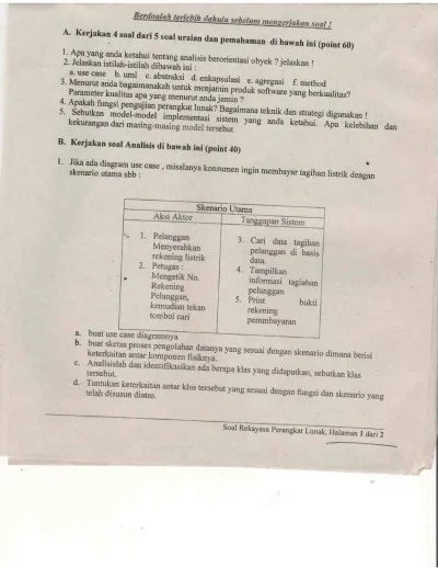 Kumpulan contoh judul skripsi teknik informatika dan sistem informasi . Teknik Informatika Soal Uas Rekayasa Perangkat Lunak Rpl 4