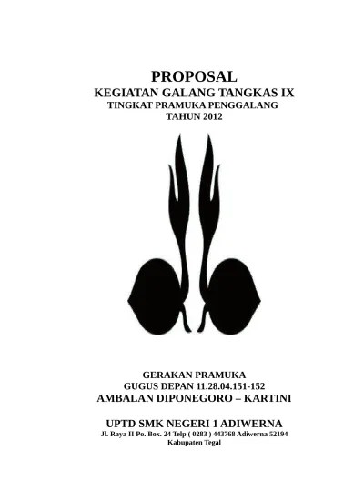 Fotocopy akta lahir (1 lembar). Petunjuk Pelaksanaan Galang Tangkas Ix