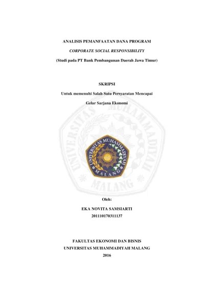 Kajian efektivitas program csr (corporate social responsibility) yayasan unilever indonesia (studi kasus : Top Pdf Analisis Program Corporate Social Responsibility Csr Dalam Pembangunan Berkelanjutan Di Jawa Timur Dengan Prespektif Policy Governance 123dok Com