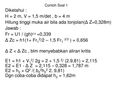 Chezy, dan rumus manning atau. Top Pdf Energi Spesifik 123dok Com