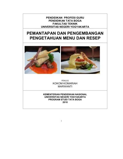 Doc Menu Standart Resep Ayu Tri Academia Edu 