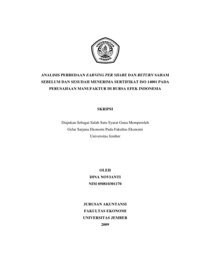 Apa pengaruh penerapan 5s terhadap pemenuhan standar sistem manajemen lingkungan yang mengacu pada iso 14001:2015 di pt. Top Pdf Penerapan Iso 14001 123dok Com