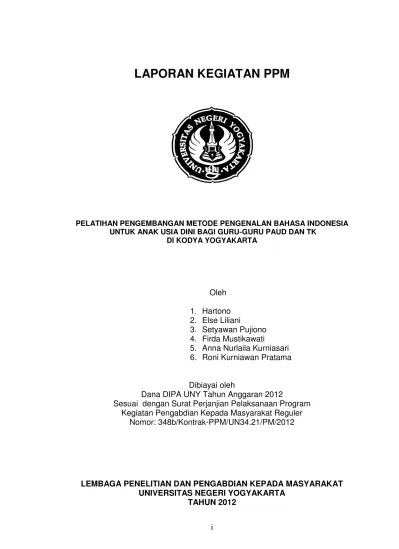 Kepada penulis untuk menyelesaikan studi pada prodi pg paud uny. Top Pdf Ptk Paud Pengembangan Bahasa 123dok Com