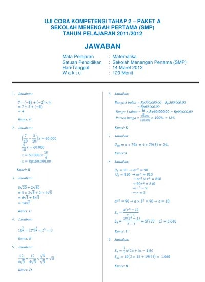 Ada terlebih dahulu sebelum mencoba melihat 'petunjuk' dan 'kunci jawaban'. Top Pdf Pembahasan Soal Sejarah Paket A 123dok Com