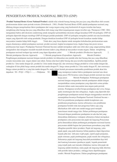 Definisi Produk Nasional Bruto Adalah
