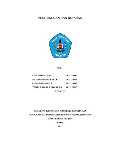 Makalah Fisika Besaran Dan Satuan 