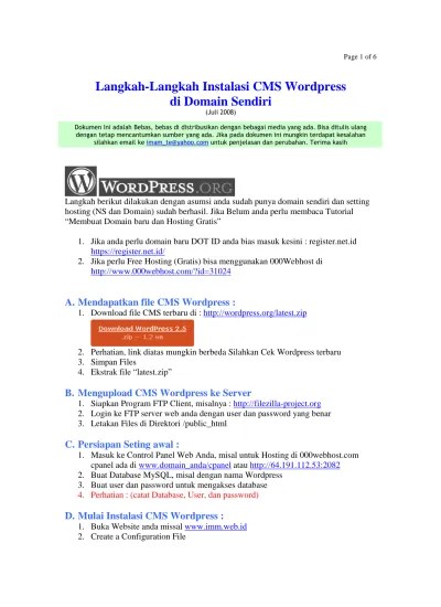 Simak cara custom domain wordpress dalam 4 langkah mudah di artikel ini! Cara Mudah Install Wordpress Di Domain Sendiri