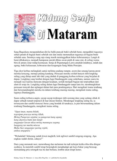 Sikap terhadap kekerasan dalam berpacaran (penelitian pada mahasiswi. Kidung Senja Di Mataram